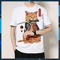 HOT TREND Áo Thun In Hình Mèo Catana 2 mặt Unisex Đủ Size A10 - Áo Thun Tay Ngắn Cho Nam Nữ Đẹp Chất Cotton Cao Cấp
