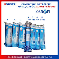 Combo 7 lõi lọc nước dành cho máy lọc Karofi 7 cấp ( Lõi 123+RO+Mineral+Gac T33+Nanosilver) ( Hàng chính hãng)