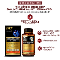 Viên uống bổ xương khớp nhập khẩu chính hãng New Zealand GO GLUCOSAMINE 1-A-DAY 1500mg (60 viên) hỗ trợ tăng dịch khớp, giảm tình trạng thoái hóa khớp, khô khớp, cứng khớp; nuôi dưỡng xương sụn khớp khỏe mạnh