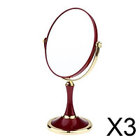 3xHigh Grade Tabletop Cosmetic Makeup Mirror Beauty Tool with Base 300x160mm