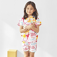 Bộ đồ ngắn tay mặc nhà cotton giấy cho bé gái U3029 - Unifriend Hàn Quốc, Cotton Organic
