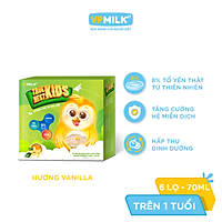 Tổ Yến Nguyên Chất Chưng Sẵn VPMilk True Nest Kids Vị Vanila (Combo 6 lọ x 70 ml)