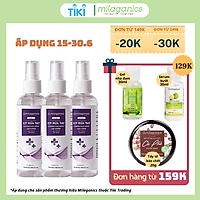 Combo 3 Chai Xịt Rửa Tay Làm Sạch Vượt Trội, X3 Dưỡng Ẩm Không Gây Khô Da MILAGANICS 100ml/1(Chai)