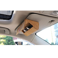 Sunglasses Case Suede Leather Universal Car Visor Eyeglasses Protective Holder