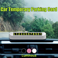 Temporary Parking Phone Number Card Luminous Night Hidden Drawer Car Vehicle