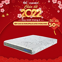Nệm cao su Dunlopillo Latex World Neo độc quyền công nghệ Nanobiotic cải thiện tuần hoàn máu, thoáng mát, không bí bách