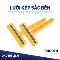 Combo 5 Dao cạo du lịch lưỡi kép,Dao cạo 2 lưỡi cán vàng,Dao cạo sử dụng 1 lần,Dao cạo râu cho nam giới,Cây cạo cán vàng