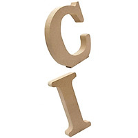 2 x Creative Wood Letters Handcraft Projects DIY Home Garden Art Decor I & C