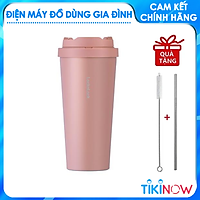 Ly Giữ Nhiệt Lock&Lock Energetic One Touch Tumbler LHC3249 (550ml) - Hàng Chính Hãng, Bằng Thép Không Gỉ Inox 316L, Nắp Mở Một Chạm, Tặng Ống Hút Và Cọ Rửa