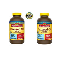 Viên Uống Dầu hạt lanh Nature Made Flaxseed Oil 1400 mg Omega 3-6-9 (300 Viên) - Nhập khẩu Mỹ, ngăn ngừa ung thư và các bệnh về tim mạch, huyết áp