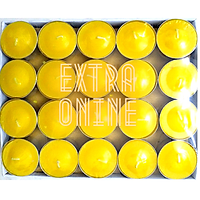 Nến tealight không mùi không khói thời gian cháy 4 giờ (100 viên) - Vàng