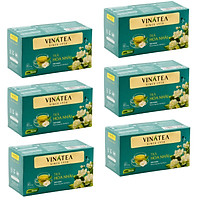 Combo 06 hộp Trà Vinatea - Trà Hoa Nhài Túi Lọc (6 hộp*50 g)
