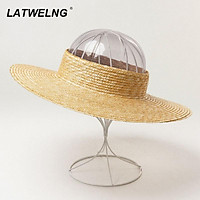 Mới Handmade Ống Hút Trống Đầu Có Mũ Nữ Mùa Hè Lớn Vành Che Nón Nữ Chống Nắng Đi Biển Nón Bán Buôn S1208