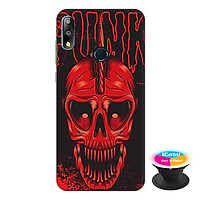 Ốp lưng điện thoại Asus Zenfone Max Pro M2 hình Đầu Lâu Đỏ tặng kèm giá đỡ điện thoại iCase xinh xắn - Hàng chính hãng