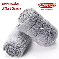Giẻ Lau Nhà Kitimop Thay Thế - Kích Thước 33x12 Cm - Chất Liệu Microfiber Cao Cấp