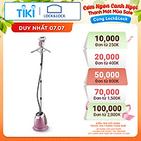 Bàn Ủi Hơi Nước Dạng Đứng Lock&Lock ENI211 - Hồng Phối Trắng - Hàng Chính Hãng