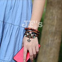 Vòng đeo tay da bện thủ công, vòng tay unisex cho nam nữ phong cách bohemian