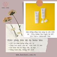 Kem Chống Nắng Vật Lý Dưỡng Da làm sáng và săn chắc da Cica Green Tea Light Up SPF 50+/ PA+++ an toàn với mọi loại da, không vón cục, không bết dính, không bóng dầu dùng được cho da nhạy cảm, da mụn và da điều trị Hani x Hani 70ml