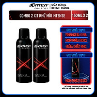 Combo 2 Xịt Khử Mùi XMen For Boss Intense -Mùi Hương Trầm Đầy Nội Lực 150ml
