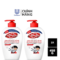 Combo 2 Nước Rửa Tay Lifebuoy Bảo Vệ Vượt Trội 10 Giúp Sạch Khuẩn Và Bảo Vệ Vượt Trội Khỏi 99.9% Vi Khuẩn Tốt Nhất Chai 450g