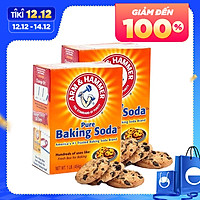 Bộ 2 Hộp Bột Baking Soda Đa Công Dụng 454g - Arm & Hammer Chính Hãng, Nhập Khẩu Từ Mỹ, Giúp Tẩy Tế Bào Chết, Làm Trắng Răng Hiệu Quả, Làm Bánh, Tẩy Rửa Nhà Bếp, Giày Dép, Sàn Nhà Nhanh, Hiệu Quả