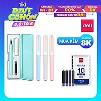 Hộp bút máy kèm ống mực xanh cao cấp Deli - Màu macaron - A932