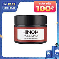 Mặt nạ giảm mụn, giảm sưng, gom cồi mụn và ngăn ngừa mụn Hinoki Acne Mask Zakka Naturals 40g