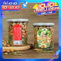 Mix Nhân Hạt Khô Smile Nuts (255g - 500g) | Hạt Dinh Dưỡng đã tách vỏ gồm nhân óc chó, hạnh nhân tách vỏ và nhân hạt bí xanh