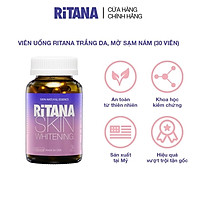 Viên uống RITANA trắng da mờ sạm nám với L-Glutathion, Sakura, Pomegranate, P.Leucotomos, collagen (30 viên)