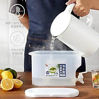 Bình đựng nước, nước hoa quả 3,5l có vòi thiết kế thông minh, để tủ lạnh, nhựa PP an toàn, dễ dàng tháo lắp lau rửa