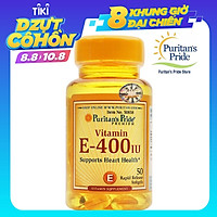 Thực Phẩm Chức Năng - Viên Uống Bổ Sung Vitamin E Giúp Đẹp Da, Chống Lão Hóa, Hỗ Trợ Hệ Tim Mạch Puritan'S Pride Vitamin E-400 Iu (50 Viên)