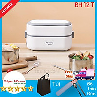 Hộp Cơm Hâm Nóng Cắm điện MINISTYLE Tặng Kèm Bộ Đũa,Túi Xách 4 Bát-2 Bát BH 12 Tháng Lỗi 1 đổi 1