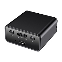 Máy ghi âm nhỏ Q65 Hình chữ nhật Dictaphone nghe nhạc MP3 Sạc USB phát lại giọng nói Đen