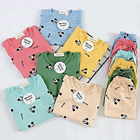 (Siêu Phẩm Mới Về)Bộ Dài Tay Minky Mom Chất Thun Lạnh Họa Mặt Chuột Micky Dễ Thương Cho Bé (8-18kg), Chuẩn Hàng Loại 1