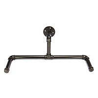 Vintage Double Wall Mounted Clothes Rail - Industrial Pipe! Home or Retail