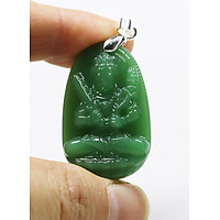Mặt dây chuyền phật Đại Nhật Như Lai màu xanh - Phật bản mệnh người tuổi Thân, Tuổi Mùi