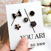 Set 5 Khuy cài áo hoạt tiết xinh xắn