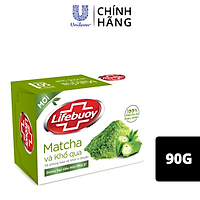 Xà Bông Cục Lifebuoy 90g Matcha & Khổ Qua Từ Thiên Nhiên Giúp Bảo Vệ Khỏi 99.9% Vi Khuẩn Gây Bệnh