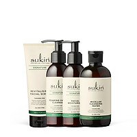 Bộ Dưỡng Da Toàn Diện Sukin Signature 1 Nước Tẩy Trang Micellar Water 250ML & 1 Sữa Rửa Mặt Tạo Bọt Foaming Cleanser 125ML & 1 Kem Tẩy Tế Bào Chết Facial Scrub 125ML & 1 Kem Dưỡng Ẩm Facial Moisturiser 125ML