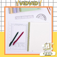 Sổ Lò Xo Bìa Nhựa Bảo Vệ Klong B5 120 trang caro lò xo kép bìa nhựa - Sổ Klong MS 575 ( Nhiều màu )