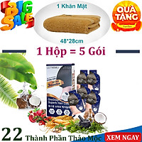 Màu Nhuộm Tóc Phủ Bạc Thảo Mộc LETMIMO Nâu Tự Nhiên_3N Hộp x 5 gói + Quà tặng 1 khăn mặt bestke cotton 48*28cm