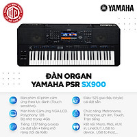 Đàn Organ Yamaha PSR SX900 - Màu đen - Hàng chính hãng