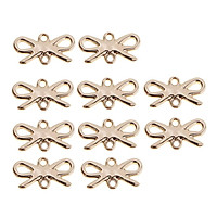 10x Bow Tie Pendant Charm Gold Plated Necklace Chain Elegant Jewelry Gifts