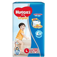 Tã Quần Huggies Dry L38 (38 miếng cho bé 9-14kg) -Hsd Luôn mới