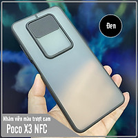 Ốp lưng cho Xiaomi Poco X3 NFC nhám viền màu trượt camera