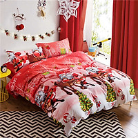 Comforter Duvet Cover Set Merry Christmas Gift Bedding Set Bedclothes Cover Bed Sheet 2 Pillowcases