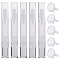 5PCS 3ml Nail Oil Pen Twist Pens Eyelash Growth Liquid Empty Tubes Cosmetic Container Applicators Tube with Brush Tip