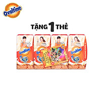 (Tặng kèm 1 thẻ) Thức uống lúa mạch hương vị sô-cô-la Ovaltine PRO hộp giấy 110mlx4 công thức mới