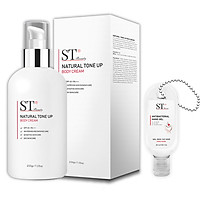 ST Beauty - Kem Dưỡng Body Làm Trắng & Lên Tông Da Tự Nhiên 200g - Natural Tone Up Body Cream - Tặng 1 Gel Rửa Tay Khô Móc Khóa 30ml