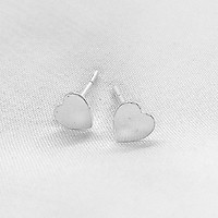 Bông tai nữ Miuu Silver, khuyên tai bạc trái tim nhỏ